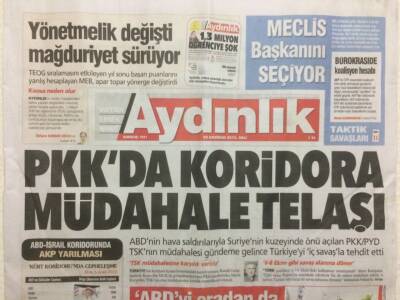 Aydınlık Gazetesi 30 Haziran 2015 - Pkkda Koridora Müdahale Telaşı GZ29814 - 1