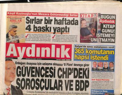 Aydınlık Gazetesi 30 Mart 2012 - Ricciardone İran İçin Adım Bekliyoruz - Erdoğan Anayasa İçin Uzlaşma Olmazsa B Planı Devreye Girer GZ96669 - 1