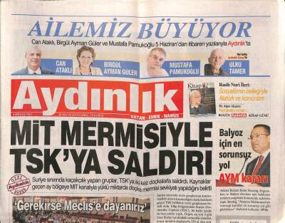Aydınlık Gazetesi 30 Mayıs 2014 - Ziverbeyde İşkence Gören İlk Generali Kaybettik - MİT Mermisiyle TSKya Saldırı GZ94621 - 1
