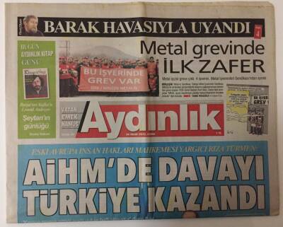 Aydınlık Gazetesi 30 Ocak 2015 - AİHMde Davayı Türkiye Kazandı GZ26369 - 1