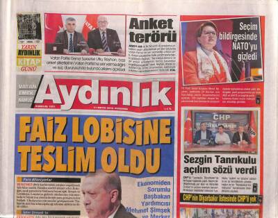 Aydınlık Gazetesi 31 Mayıs 2018 - Üç Aşamalı Münbiç Planı - Faiz Lobisine Teslim Oldu GZ94365 - 1