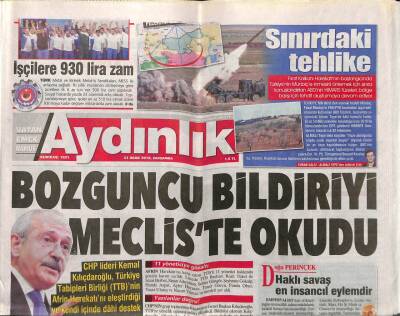 Aydınlık Gazetesi 31 Ocak 2018- Burseyaya Mevzilendik Sıradaki Hedef Bafelyun - Deniz Naki Ömür Boyu Men Edildi GZ95177 - 1