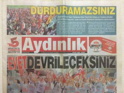 Aydınlık Gazetesi 4 Ağustos 2013 - Evet Devrileceksiniz GZ29817 - 1