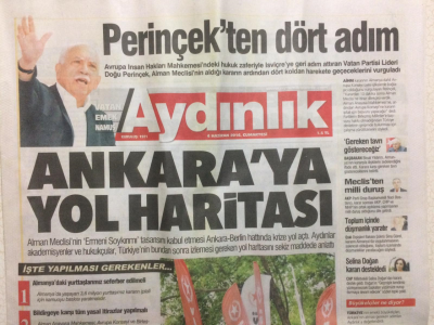 Aydınlık Gazetesi 4 Haziran 2016 - Doğu Perinçekten Dört Adım GZ27629 - 1