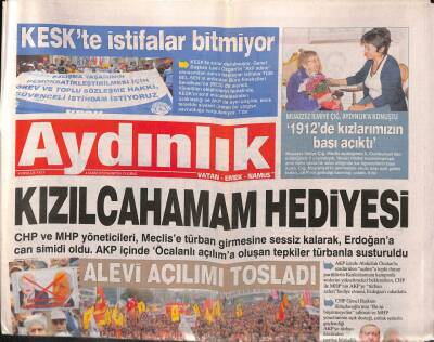 Aydınlık Gazetesi 4 Kasım 2013 - Aziz Yıldırım Yeniden FB Başkanı - Binbaşı Taşcı Hala Müslüman Mıyım ? GZ94631 - 1