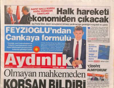 Aydınlık Gazetesi 4 Nisan 2014 - Rafet Ballı Sordu Doğu Perinçek Yanıtladı - Enflasyon Zirve Yaptı Çift Haneye İlerliyor GZ106275 - 1