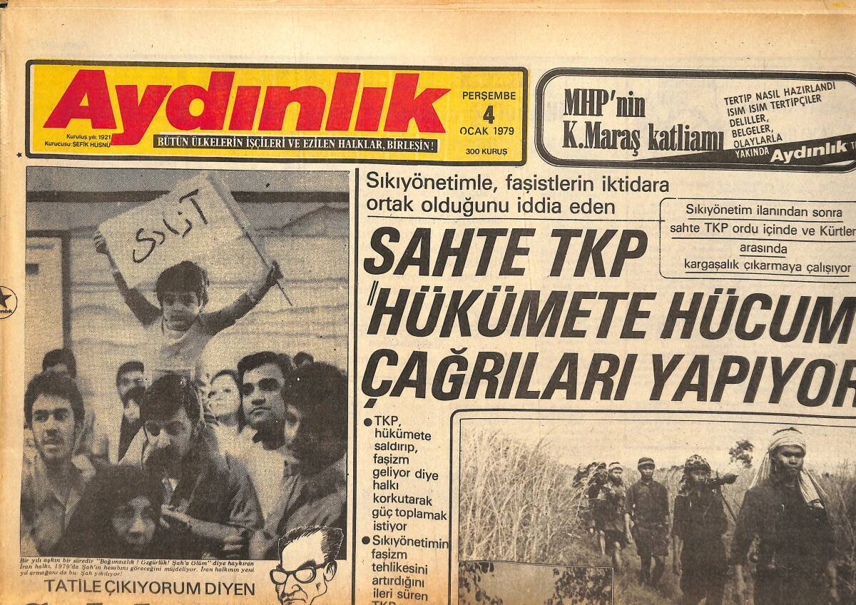 Aydınlık Gazetesi 4 Ocak 1979 - Sahte TKP Hükümete Hücum Çağrıları Yapıyor - Don Kişot Oligarşiye Karşı! GZ138637 - 1