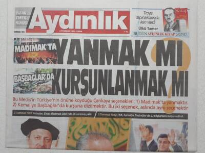 Aydınlık Gazetesi 4 Temmuz 2014 - Madımakta Yanmak mı,Başbağlar da Kurşunlanmak mı ? GZ53070 - 1
