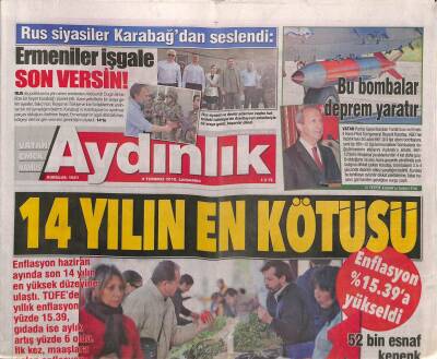 Aydınlık Gazetesi 4 Temmuz 2018 - Enflasyon Haziran Ayında Son 14 Yılın En Yüksek Düzeyine Ulaştı GZ94361 - 1