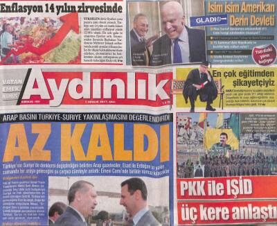 Aydınlık Gazetesi 5 Aralık 2017 - 28 Şubat Kararları Darbeyi Engellerdi - Arap Basını Türkiye-Suriye Yakınlaşmasını Değerlendirdi GZ94769 - 1