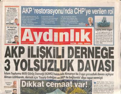 Aydınlık Gazetesi 5 Eylül 2013 - ABDnin Kanıtları El Kaideden - Tayyipin Koalisyon Sevdası Bitmedi GZ94453 - 1