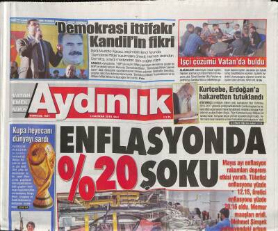 Aydınlık Gazetesi 5 Haziran 2018 - İstanbuldan Fazla Orman Yok Edildi - İmar Barışı 8 Haziranda GZ94598 - 1