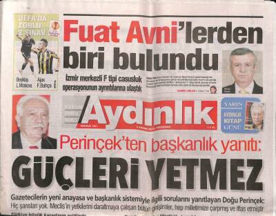 Aydınlık Gazetesi 5 Kasım 2015 - Türk Edebiyatının Önemli İsimlerinden Şair Gülten Akın Hayatını Kaybetti GZ94780 - 1