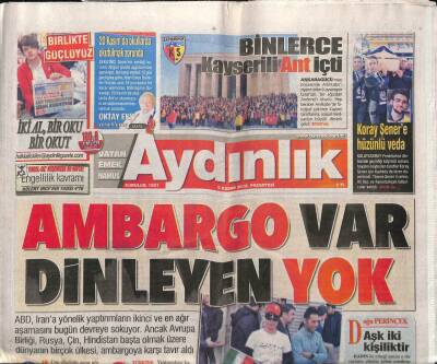 Aydınlık Gazetesi 5 Kasım 2018 - Rumlardan Exxon İçin Dört Aylık Navtex İlanı - Koray Şenere Hüzünlü Veda GZ94707 - 1
