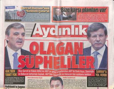 Aydınlık Gazetesi 6 Aralık 2017 - Bankasyadan Halkbanka Geçen 7 İsim - Sarraf Davasının Sekizli Çetesi GZ94768 - 1
