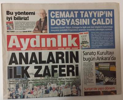 Aydınlık Gazetesi 6 Haziran 2014 - Anaların İlk Zaferi , İmralının Yabancı Misafirleri Açıklansın GZ26345 - 1