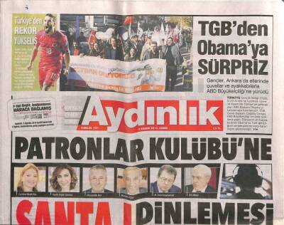 Aydınlık Gazetesi 6 Kasım 2015 - TGBden Obamaya Sürpriz - Pentagon Artık PYDye Silah Yok GZ94779 - 1