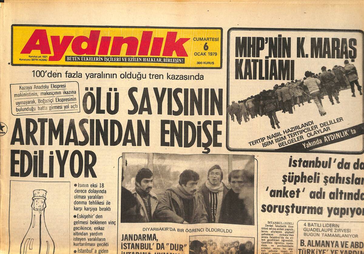 Aydınlık Gazetesi 6 Ocak 1979 - Ecevit: Suçlulukları Ortaya Çıkanalar , Can Havliyle Direnmeye Koyuldular! GZ138639 - 1