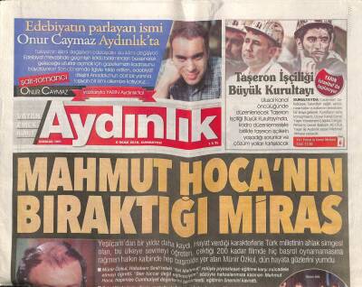 Aydınlık Gazetesi 6 Ocak 2018 - Volkan,Şimdiden Galatasaray Derbisinin Havasına Girdi - Gladyonun Karagahı Natodur GZ95104 - 1
