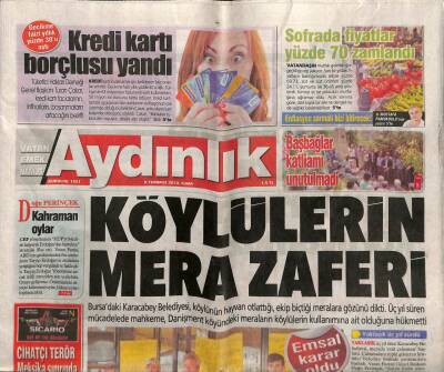 Aydınlık Gazetesi 6 Temmuz 2018 -Ya Yurtlarını Ya Haklarını Kaybedecekler,Gazi Kaleler Ayağa Kalkıyor GZ95100 - 1