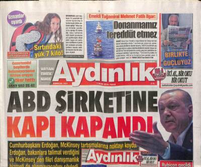 Aydınlık Gazetesi 7 Ekim 2018 - TL İle Sözleşme Dönemi Başladı - ABD Şirketine Kapı Kapandı GZ94724 - 1