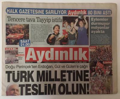 Aydınlık Gazetesi 7 Haziran 2013 - Doğu Perinçekten Erdoğan, Gül Ve Gülene Çağrı Türk Milletine Teslim Olun GZ26894 - 1