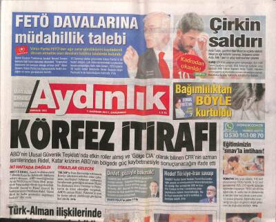 Aydınlık Gazetesi 7 Haziran 2017 - Arda Turan , Gazeteci Bilal Meşeye Uçakta Saldırdı - Hrant Dink Davası Yeniden GZ94778 - 1