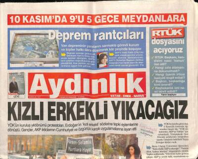 Aydınlık Gazetesi 7 Kasım 2013 - İlhan Erdost Ölümünün 33. Yıldönümünde Anılıyor - Nazlı Ilıcaktan kızlı erkekli Tepkisi GZ95241 - 1