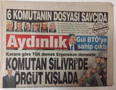 Aydınlık Gazetesi 7 Ocak 2012 - Komutan Silivri de Örgüt Kışlada GZ26348 - 1