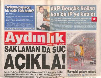 Aydınlık Gazetesi 8 Aralık 2013 - Çiçek Abbas Minibüsüyle Buluştu - Çin Kaynak Dağılımında Piyasa Dedi GZ94372 - 1