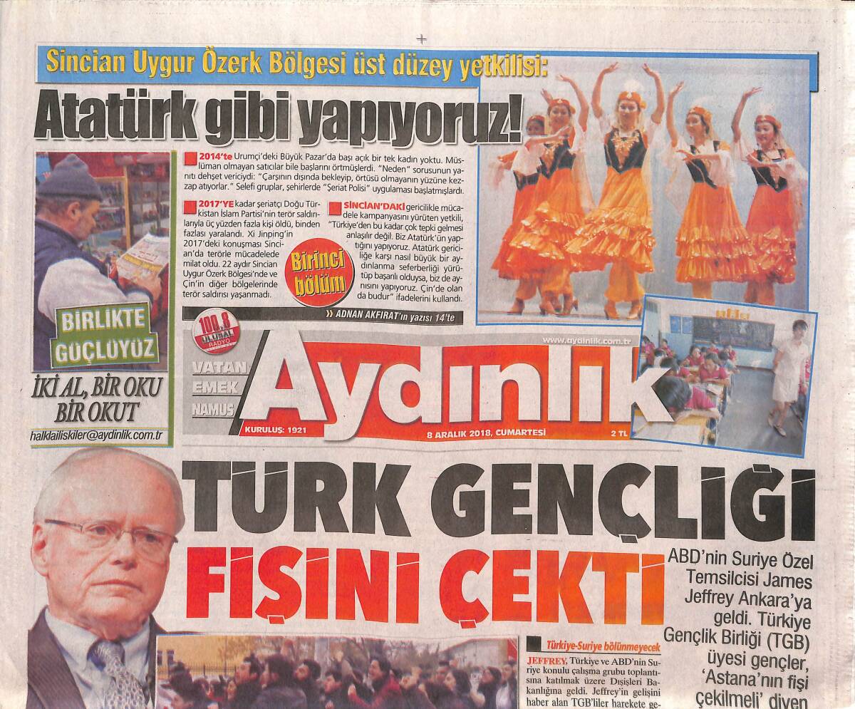 Aydınlık Gazetesi 8 Aralık 2018 - Türk Gençliği Fişini Çekti - Sarı Yelekliler Hayatı Durduracak GZ135354 - 1