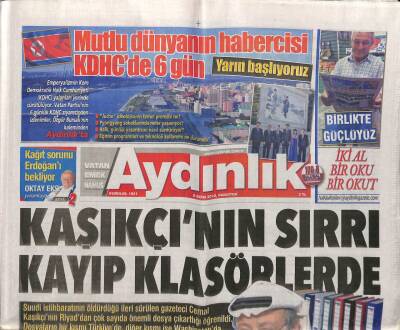 Aydınlık Gazetesi 8 Ekim 2018 - Kaşıkçının Sırrı Kayıp Klasörlerde - Kapitalizmin Korkusu GZ94682 - 1