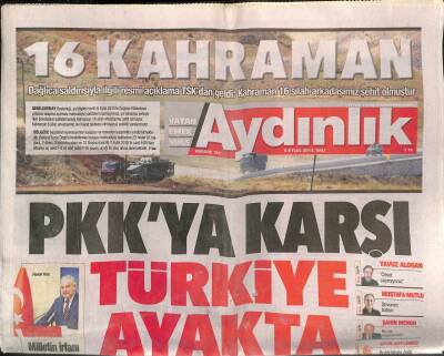Aydınlık Gazetesi 8 Eylül 2015 - Gazetemizin Spor Yazarı Onur Belge , Dün Kınalıada Camisinde Düzenlenen Cenaze Töreninin Ardından Toprağa Verildi GZ94813 - 1