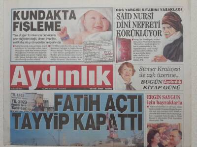 Aydınlık Gazetesi 8 Şubat 2013 - Fatih Açtı Tayyip Kapattı GZ53096 - 1