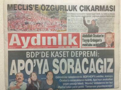 Aydınlık Gazetesi 8 Şubat 2014 - BDPde Kaset Depremi Apoya Soracağız GZ29668 - 1