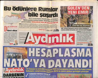 Aydınlık Gazetesi 9 Aralık 2016 - NATO İle Subay Krizi Büyüyor - Bu Ödünlere Rumlar Bile Şaşırdı GZ94643 - 1