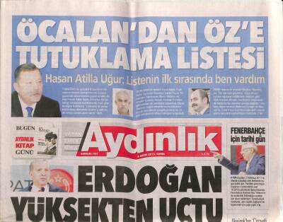 Aydınlık Gazetesi 9 Ekim 2015 - Nobel Ödüllü Sancardan BBCye Fırça - Öcalandan Öze Tutuklama Listesi GZ94750 - 1