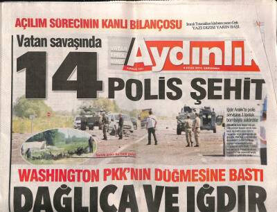Aydınlık Gazetesi 9 Eylül 2015 - TSK Operasyonlarıyla Koridor Planları Bozulan ABD , PKKya Kanlı Eylemler Yapın Talimatı Verdi GZ94812 - 1