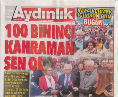 Aydınlık Gazetesi 9 Mayıs 2018 - Türk Telekom Değil Mevcut Sistem Çöktü GZ94388 - 1