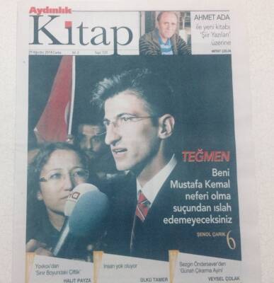 Aydınlık Gazetesi Kitap Eki - 29 Ağustos 2014 - Ahmet Ada İle Yeni Kitabı Üzerine GZ46844 - 1