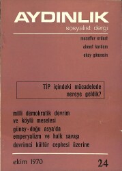 Aydınlık Sosyalist Dergi Sayı 24 Ekim 1970 NDR82557 - Gökçekoleksiyon