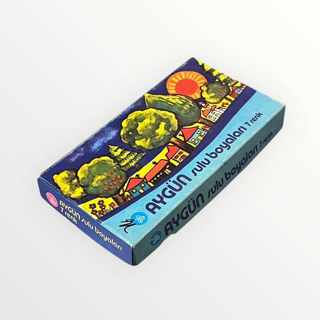 Aygün Sulu Boyaları 7 Renk 1990s AOB4964 - 1