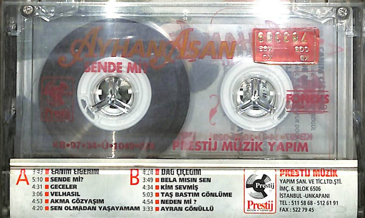 Ayhan Aşan - Sende Mi ? Kaset (İkinci El) KST28151 - 2