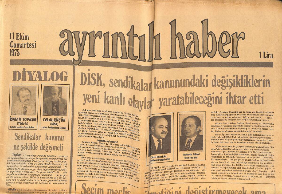 Ayrıntılı Haber Gazetesi 11 Ekim 1975 - Karaborsacılar Cenneti: Burma - Demirel'in Barış Çağrısına Ecevit Neden Cevap Vermedi GZ147236 - 1