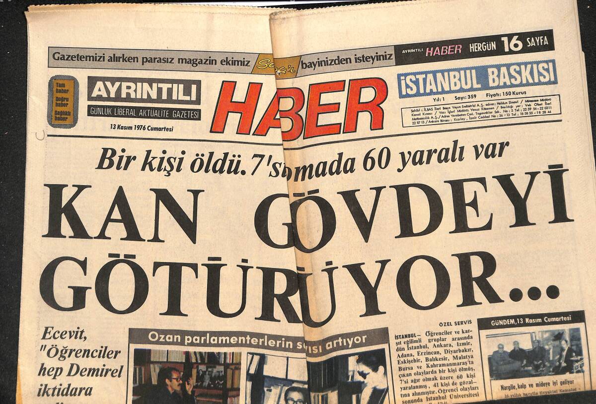 Ayrıntılı Haber Gazetesi 13 Kasım 1976 - Kıbrıslı Şarkıcı Nil Burak'ın Türkiye'de Çalışması Yasaklandı GZ147156 - 1