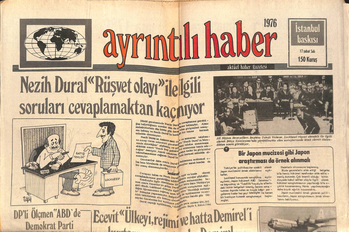 Ayrıntılı Haber Gazetesi 17 Şubat 1976 - Bir Japon Mucizesi Gibi Japon Araştırması da Örnek Alınmalı GZ147157 - 1
