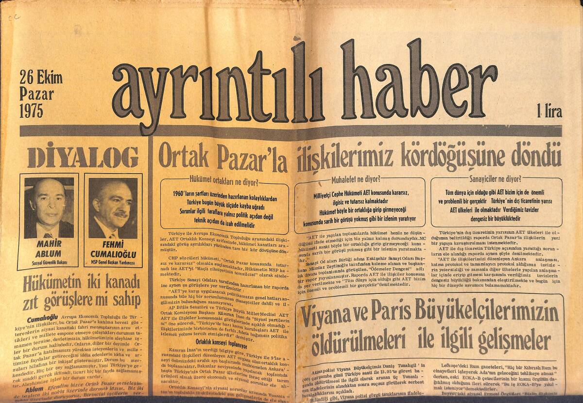 Ayrıntılı Haber Gazetesi 26 Ekim 1975 - Volkswagen Brezilya'da Tuzlanmış Sığır Eti Alanında Yatırım Yapacak GZ147559 - 1