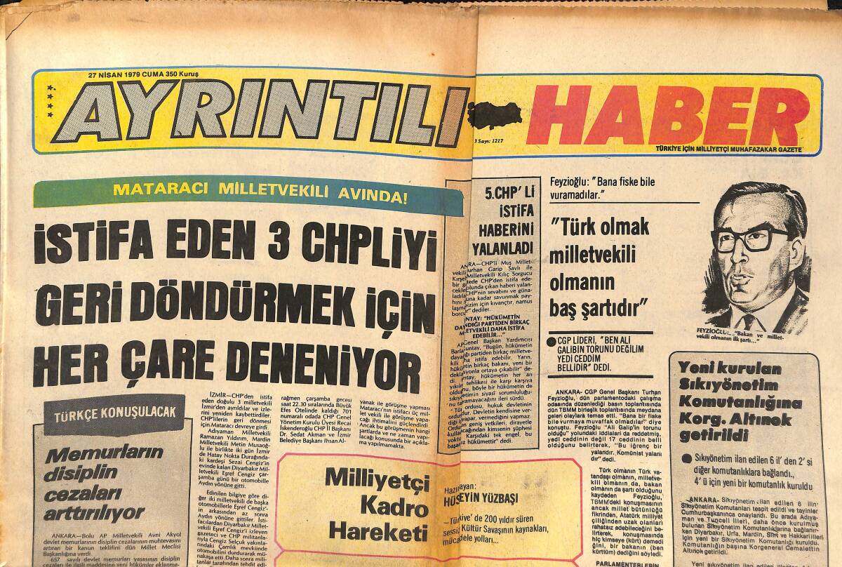 Ayrıntılı Haber Gazetesi 27 Nisan 1979 - Şah Ve Ailesi Hayatından Memnun - Sovyetlerin Ateizm Propagandası GZ147244 - 1