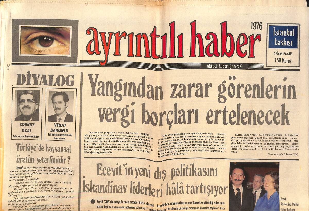 Ayrıntılı Haber Gazetesi 4 Ocak 1976 - MSP Grubunda Salı Günü Hükümet Konusunda Genel Görüşme Açılacak GZ147162 - 1
