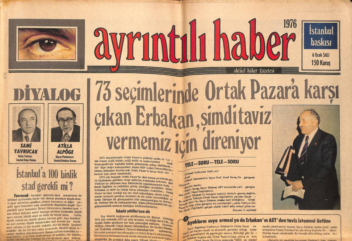 Ayrıntılı Haber Gazetesi 6 Ocak 1976 - Sovyetler , Baltık Denizi İle Kuzey Buz Denizini Kanalla Birbirine Bağladı GZ147161 - 1